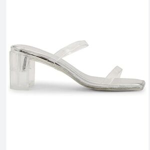 Jeffrey Campbell Jamm 3 Vinyl Mule in Clear Size 8
